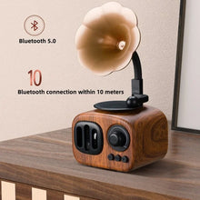 Load image into Gallery viewer, Retro Wooden Phonograph Bluetooth Speaker
