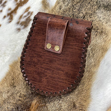 Load image into Gallery viewer, Vintage Medieval Nordic Embossed Leather Belt Bag