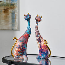 Load image into Gallery viewer, Painted Cat Statue Ornament