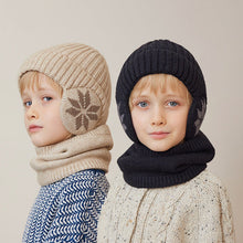 Load image into Gallery viewer, Barnas vinter fleece skjerf dress strikket lue