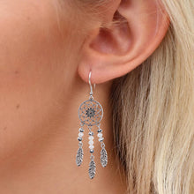 Load image into Gallery viewer, Dreamcatcher Crystal Earrings