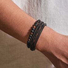 Load image into Gallery viewer, Natural Obsidian Magnetic Buckle Bracelet