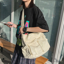 Load image into Gallery viewer, Canvas Solid Color Messenger Bag