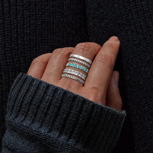 Load image into Gallery viewer, Bohemian Openwork Carved Turquoise Ring