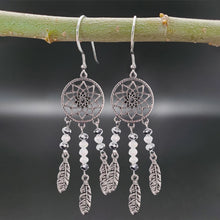 Load image into Gallery viewer, Dreamcatcher Crystal Earrings
