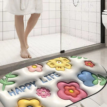 Load image into Gallery viewer, 3D flower soft diatom mud absorbent floor mat
