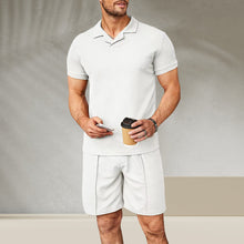 Load image into Gallery viewer, Men&#39;s V Neck Summer Casual Set