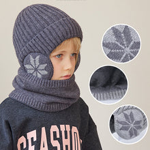 Load image into Gallery viewer, Barnas vinter fleece skjerf dress strikket lue