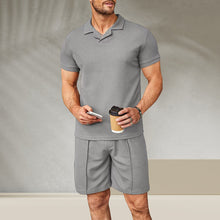 Load image into Gallery viewer, Men&#39;s V Neck Summer Casual Set