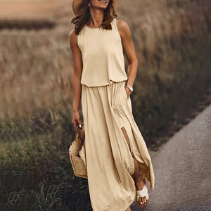 Loose Fit Slit Maxi Dress