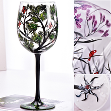 Load image into Gallery viewer, Four Seasons Tree Wine Glasses - Hand Painted Art