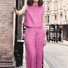 Load image into Gallery viewer, Solid Color Sleeveless Casual Suit