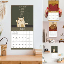 Load image into Gallery viewer, A Year of Snarky Cats 2024 Wall Calendar