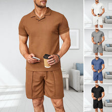 Load image into Gallery viewer, Men&#39;s V Neck Summer Casual Set