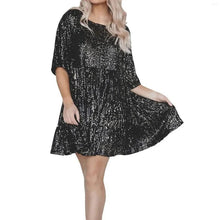 Load image into Gallery viewer, Sequin Baby Doll Dress