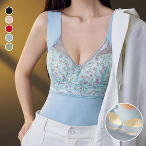 2-i-1 innebygd BH Lace Termisk Undertøy
