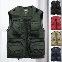 Load image into Gallery viewer, Breathable Mesh Zip Cargo Vest