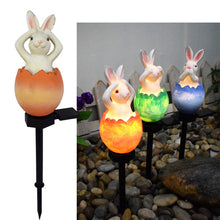 Load image into Gallery viewer, Easter Broken Shell Rabbit Lawn Light
