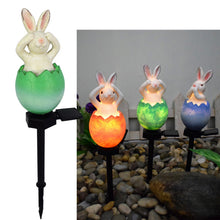 Load image into Gallery viewer, Easter Broken Shell Rabbit Lawn Light