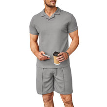 Load image into Gallery viewer, Men&#39;s V Neck Summer Casual Set