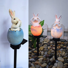 Load image into Gallery viewer, Easter Broken Shell Rabbit Lawn Light