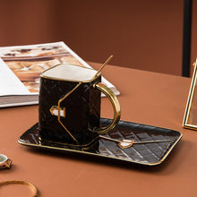 Load image into Gallery viewer, Handbag-Shaped Creative Mug With Saucer &amp; Spoon