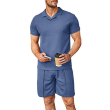 Load image into Gallery viewer, Men&#39;s V Neck Summer Casual Set