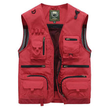 Load image into Gallery viewer, Breathable Mesh Zip Cargo Vest