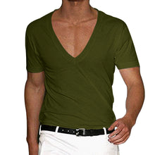 Load image into Gallery viewer, Men&#39;s Basic Deep V-Neck Cotton Short Sleeve T-Shirt